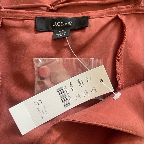J. Crew Button Front Camisole Rust Size XS New with Tags - Picture 6 of 6